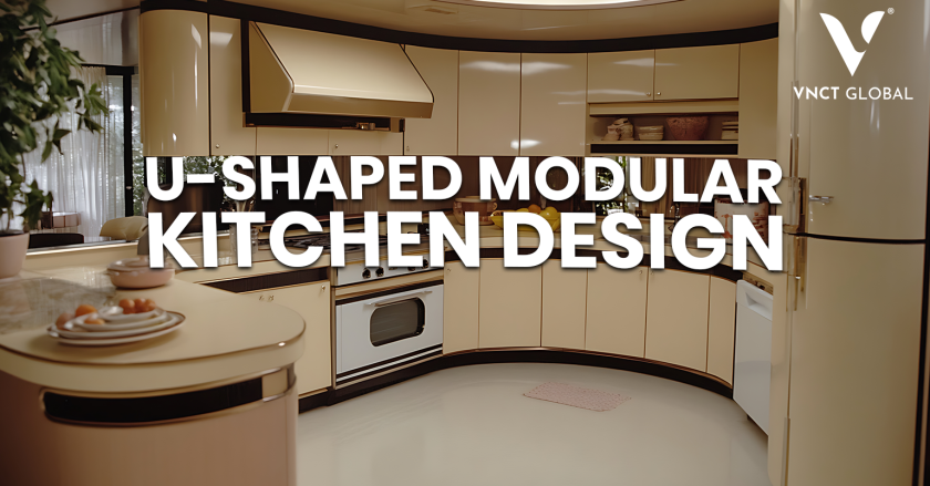 U-Shaped Modular Kitchen Design For Modern Homes - VNCT