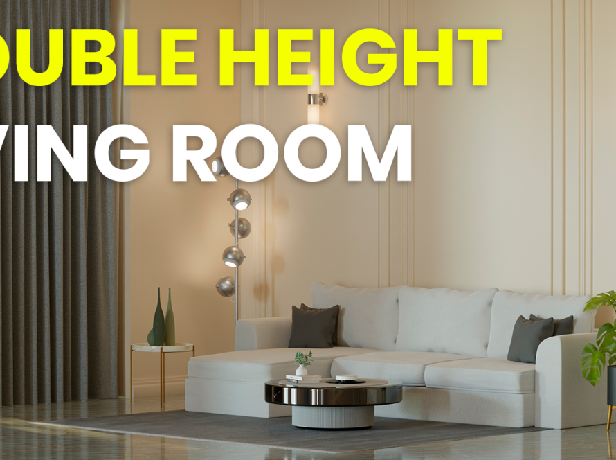 Double height living room