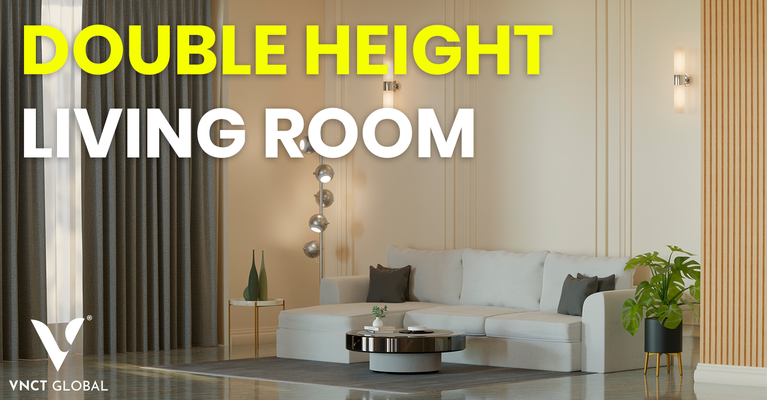 Double height living room